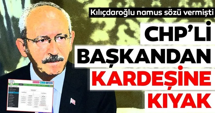 CHP’li başkandan kardeşine kıyak