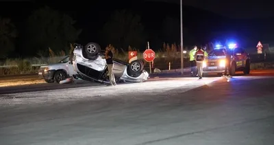 Alkollü sürücünün takla atan otomobili bekleyen araca çarptı #nevsehir