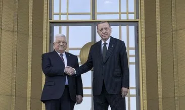 Başkan Erdoğan Filistin Devlet Başkanı Abbas’ı resmi törenle karşıladı