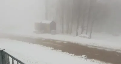Kartepe beyaz gelinliğini giydi: Kar yağışı yeniden başladı #kocaeli