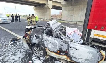 Ankara’da korkunç manzara: TIR’a çarpıp yanan aracın sürücüsü öldü!