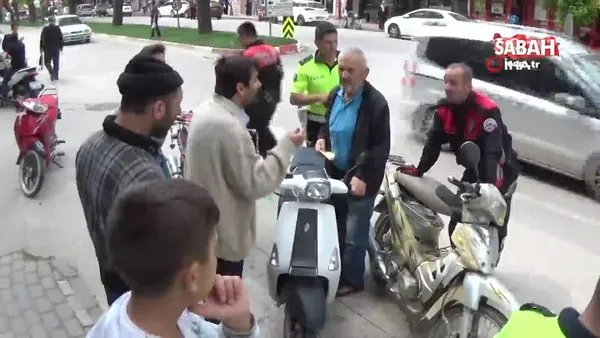 Bursa'da polis çakarlı elektrikli bisiklete ceza
