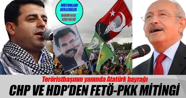 CHP ve HDP’nin FETÖ-PKK mitingine kimse gitmedi!