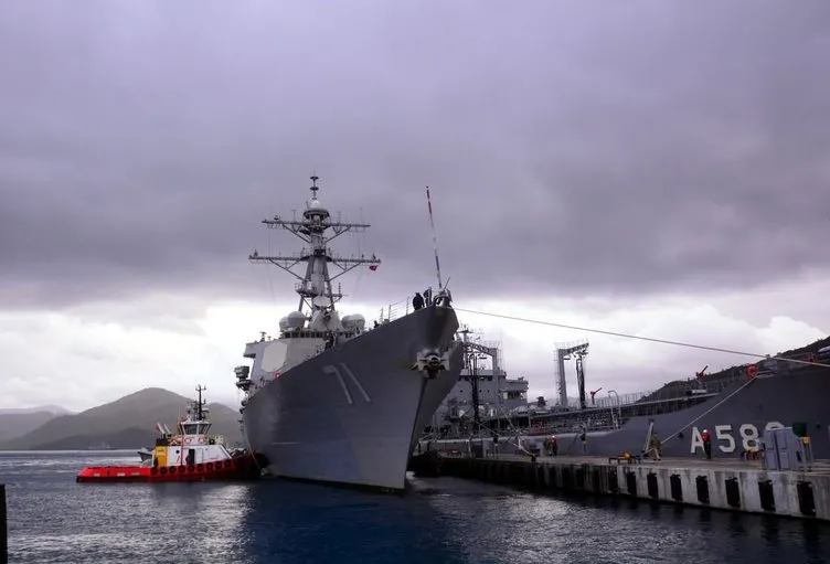 ABD savaş gemisi USS Ross 71 Marmaris’e geldi