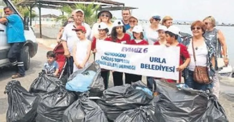 Urla’da 650 kg atık toplandı