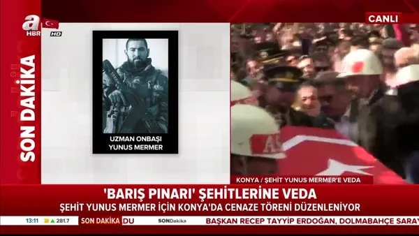 Şehit Yunus Mermer için Konya'da cenaze töreni düzenlendi