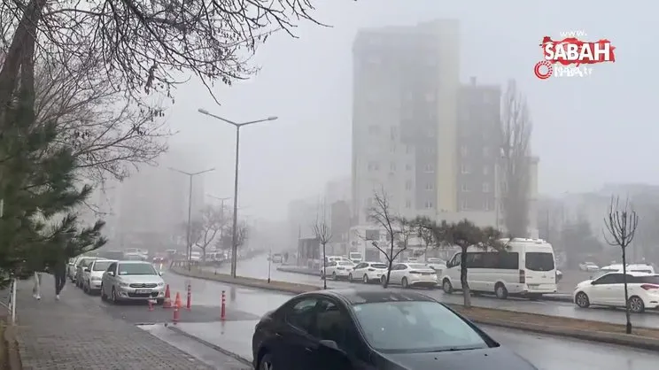 Kayseri güne sisle uyandı: Görüş mesafesi 10 metreye düştü | Video