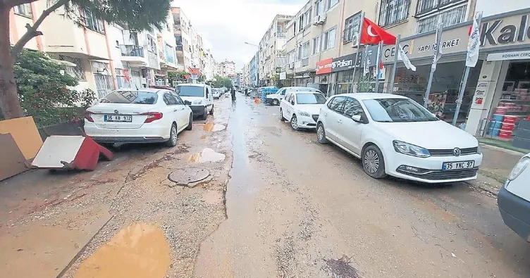 Karabağlar’da bozuk yol çilesi