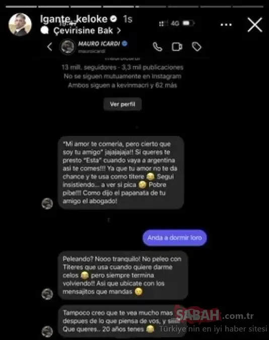 Wanda Nara’yla aşk yaşayan L-Gante, Icardi ile olan mesajlarını ifşa etti! Aşağılanmış bir kadının oyununa düştün