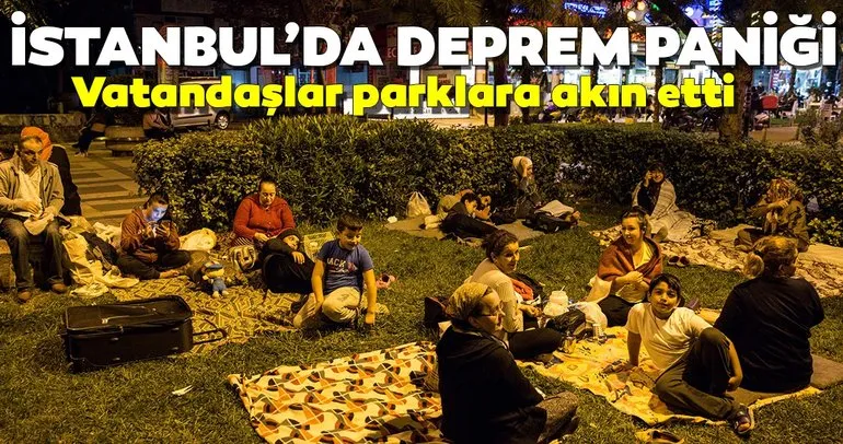 İstanbul’da deprem paniği! Vatandaşlar parklara akın etti