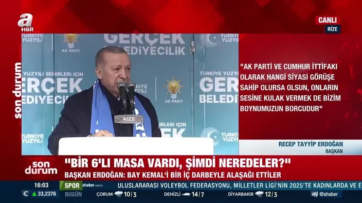 Başkan Erdoğan Rize'de konuştu: