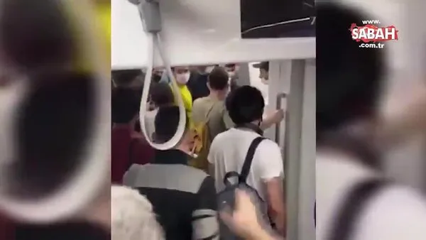 Metro'da iğrenç olay! Taciz anında yaşananlar böyle görüntülendi | Video