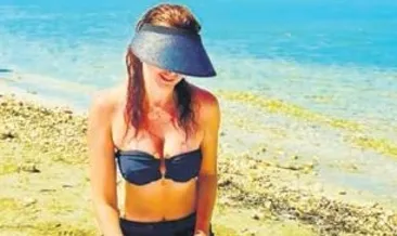 Deniz kenarında piknik yaptı
