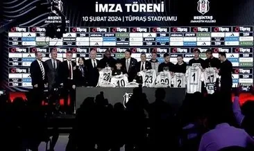 Beşiktaş’ta yeni transferler için imza töreni yapıldı