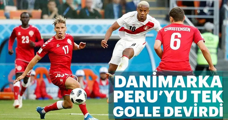 2018 Dünya Kupası'nda Danimarka Peru'yu tek golle geçti