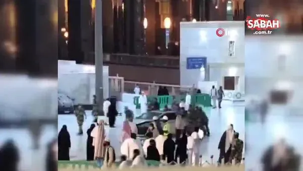 Son dakika! Kabe'de panik anları! Mekke'de Mescid-i Haram'a otomobille böyle daldı | Video