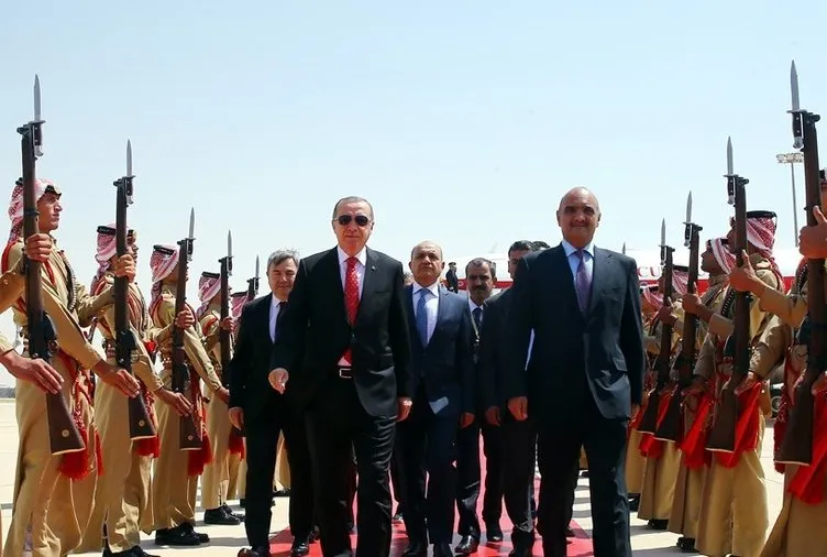 Cumhurbaşkanı Erdoğan Ürdün El Hüseyniye Sarayı’nda