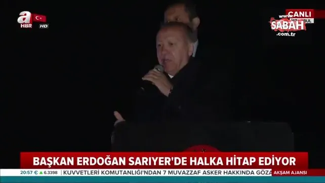 Başkan Erdoğan, Sarıyer'de konuştu