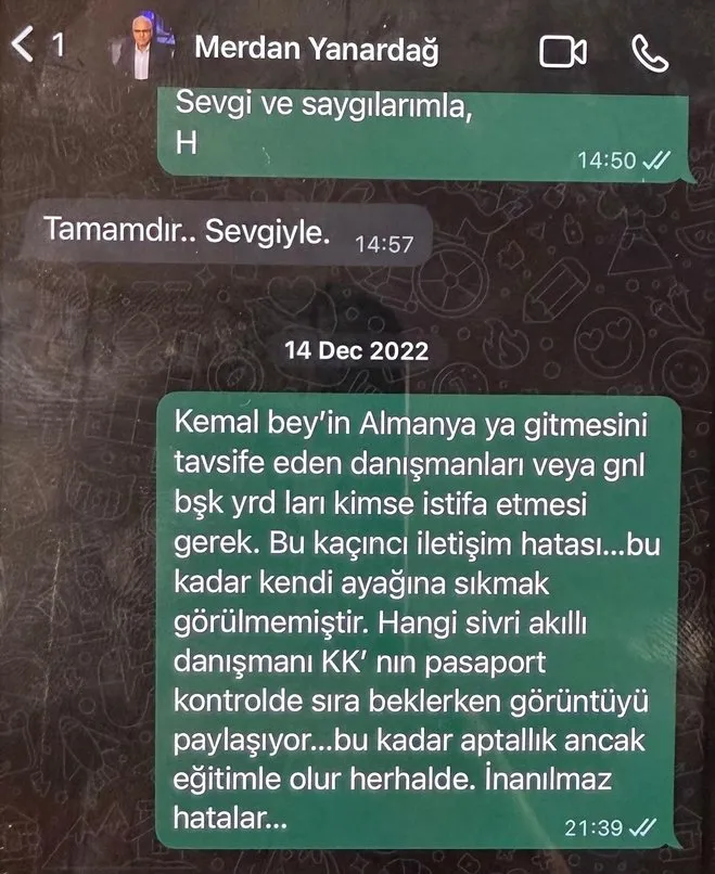 Hüseyin Gün’den Merdan Yanardağ’a talimat! Whatsapp mesajları ortaya çıktı! Baskı kurun! o vasıfsızlar görevden alınsın
