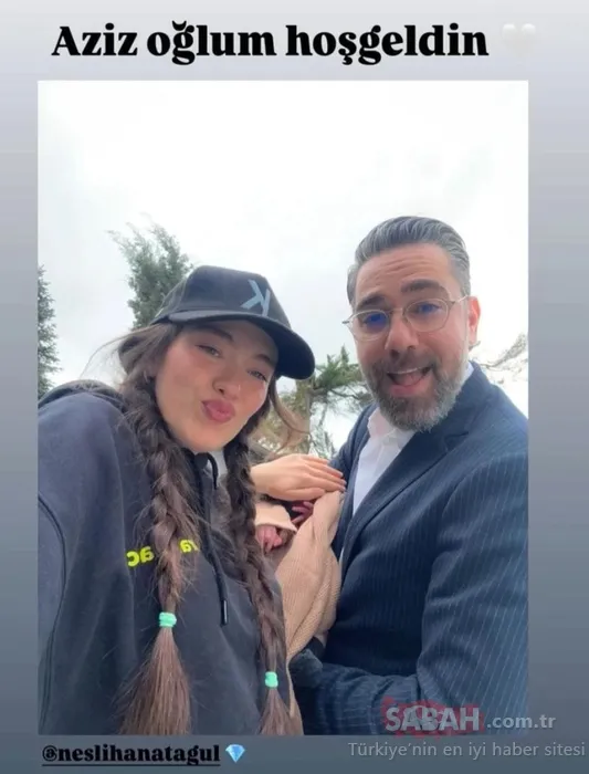 Oğlu Aziz’i kucağına alan Neslihan Atagül’ün Rus güzeli annesi hayran bıraktı! Bakan dönüp bir daha bakıyor...