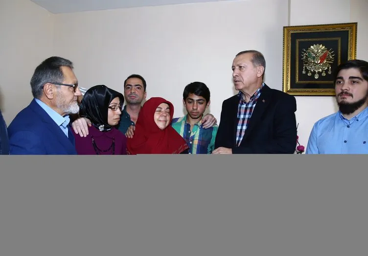 Cumhurbaşkanı Erdoğan şehit ailelerini ve gazileri ziyaret etti