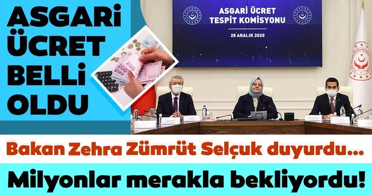 Son Dakika Haberi: Bakan Selçuk asgari ücrete yapılacak zammı açıkladı! 2021 asgari ücret zammı ne kadar oldu?