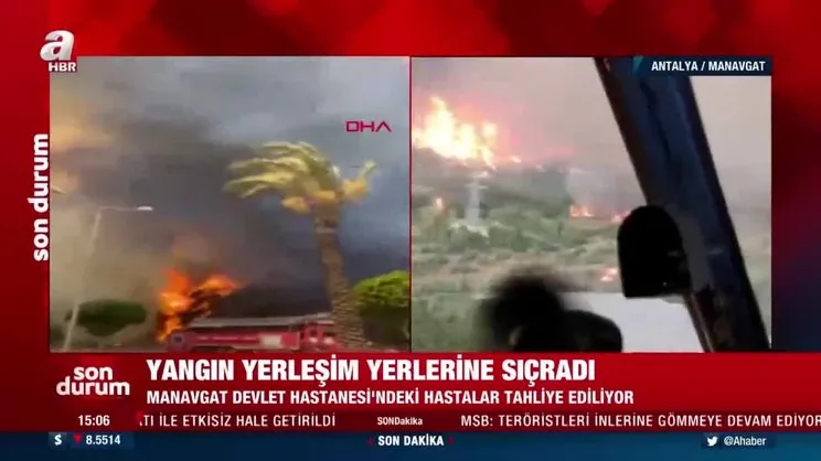 Antalya'da dev yangın! Yerleşim yerlerine sıçradı, evler tahliye ediliyor! İşte canlı görüntüler | Video