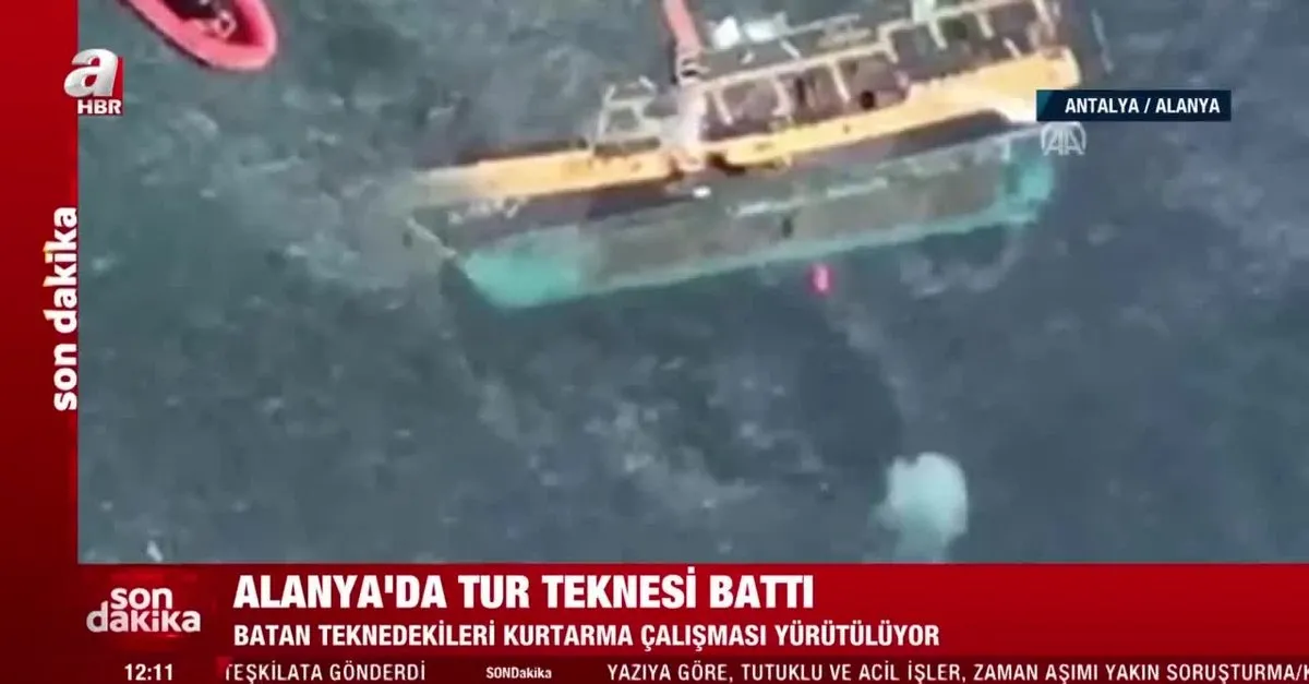 alanya da tur teknesinin battigi dehset anlari kamerada 1 olu video