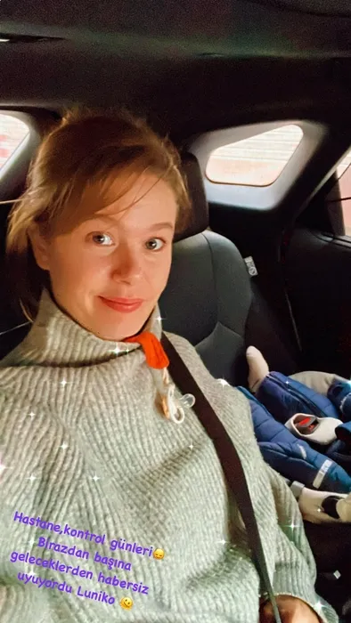 Burcu Biricik minik kızıyla kontrole giderken paylaşım yaptı: Başına geleceklerden habersiz…