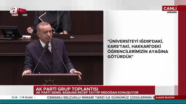 Cumhurbaşkanı Erdoğan'dan üniversite açıklaması 