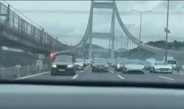 Fatih Sultan Mehmet Köprüsü’nde maganda dehşeti: Meşale de yaktılar!