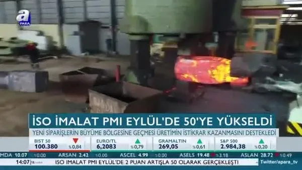 İSO Türkiye imalat PMI Eylülde yükseldi