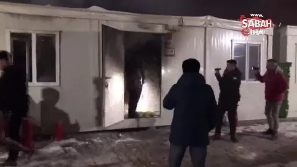 Malatya'da korkutan konteyner yangını! | Video