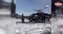 Hava ambulansı karla kaplanan yola inip hasta nakli gerçekleştirdi | Video