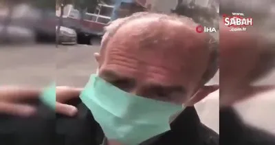 Sosyal medyada tepki çeken video: Yaşlı adamı zorla durdurdular, maske takıp başına kolonya döktüler | Video