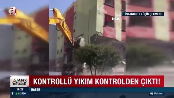 SON DAKİKA: İstanbul'da kontrollü yıkımda facianın eşiğinden dönüldü! Korku dolu anlar kamerada