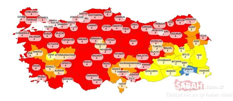 Güncel ve Yeni Koronavirüs Risk Haritası 30 Mart: Türkiye koronavirüs risk haritası ile düşük, orta, yüksek ve çok yüksek riskli iller neler?