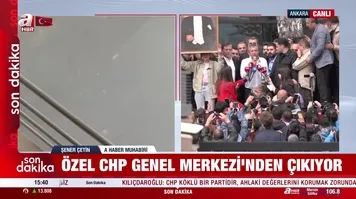 Özgür Özel CHP Genel Merkezi'nden ayrılıyor