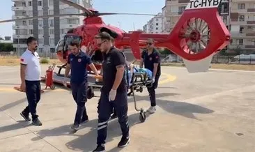 Ambulans helikopter yaralı kazazede için havalandı #diyarbakir