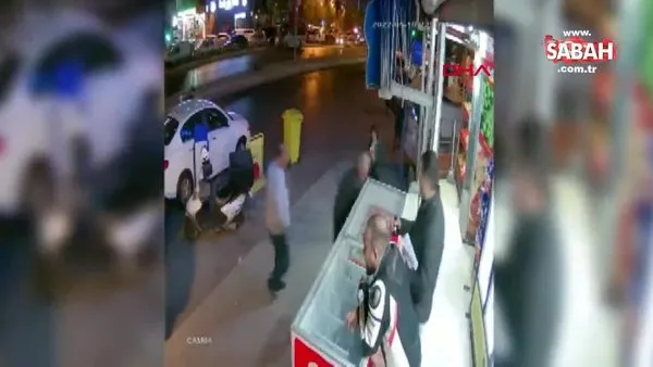 Ataşehir'de otomobilin metrelerce sürüklendiği kaza kamerada | Video