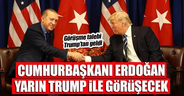 Cumhurbaşkanı Erdoğan, yarın Trump ile görüşecek