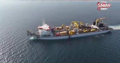 İstanbul Havalimanı inşaatında çalışan dev gemi böyle görüntülendi | Video