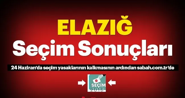 Elazig Secim Sonuclari 2018 Secimleri Elazig Sonuclari Burada Olacak Son Dakika Haberler