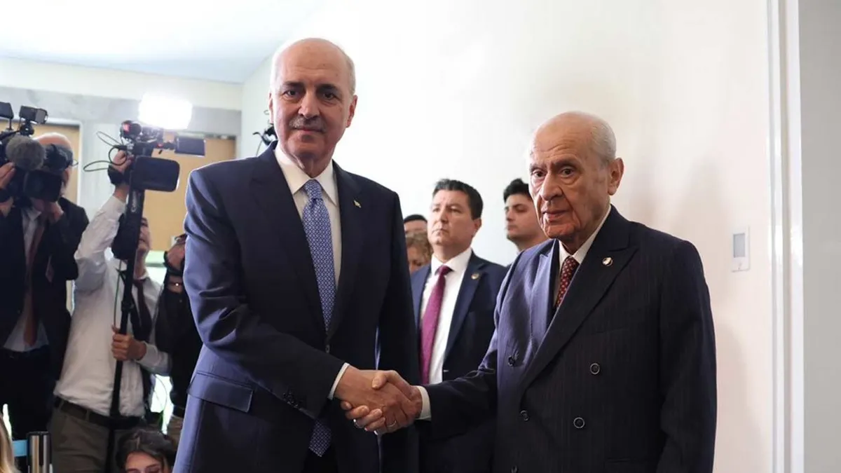 TBMM Başkanı Numan Kurtulmuş MHP lideri Devlet Bahçeli ile görüştü TBMM Başkanı Numan Kurtulmuş MHP lideri Devlet Bahçeli ile görüştü