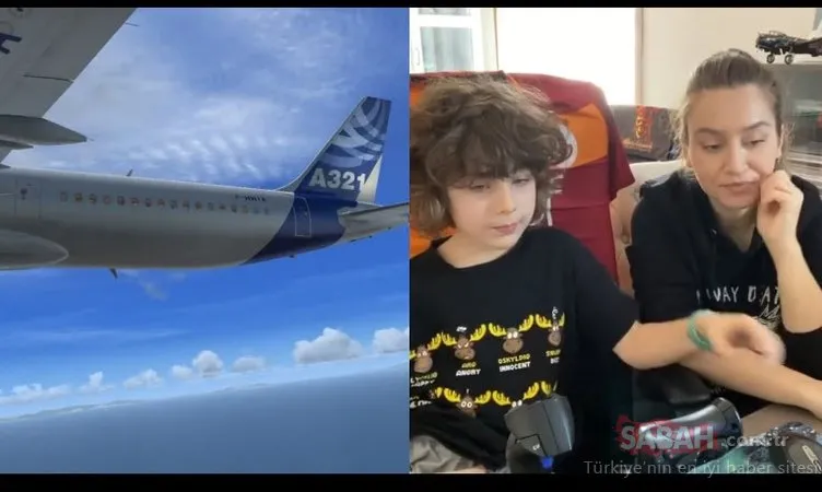Sabri Sarıoğlu’nun 8 yaşındaki oğlu pilot annesi Yağmur Sarıoğlu’nun izinde! Yağmur Sarıoğlu’nun oğlu Sarp yolcu uçağı indirdi!