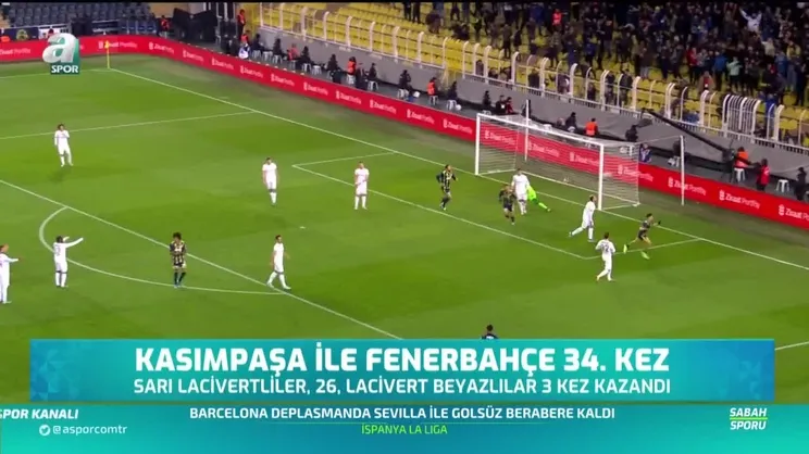 Kasımpaşa ile Fenerbahçe 34. kez