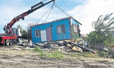 Kaçak yapılar bir bir yıkıldı