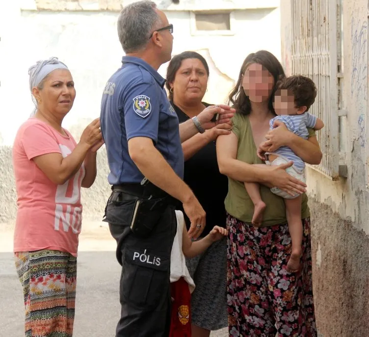 Öz anneden çocuklara şiddete mahalleli isyan etti