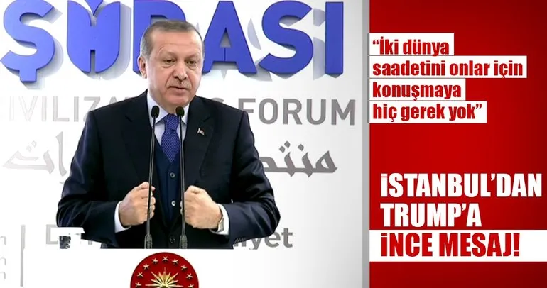 Cumhurbaşkanı Erdoğan’dan Trump’a ince mesaj