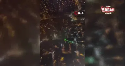İzmir’de inişe hazırlanan uçağa lazer tuttular | Video